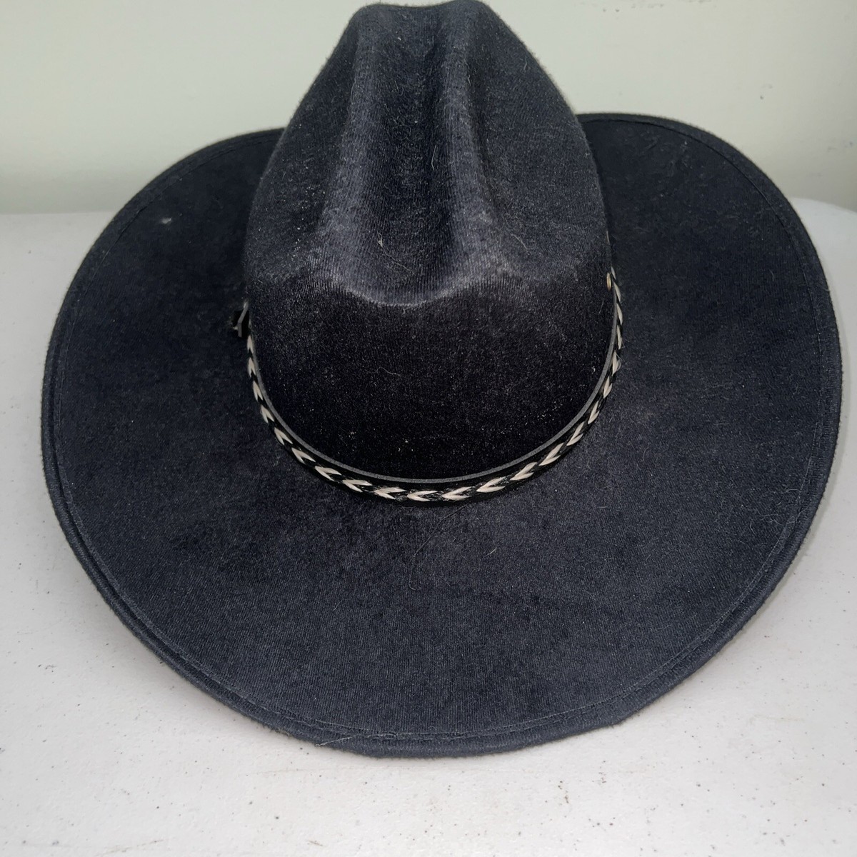 Women’s Classic Pigalle Felt Western Core Hat Sz 6 7/8 VTG Pigalle Felt Leopard Print Corona Extra Orange Black  main image 3