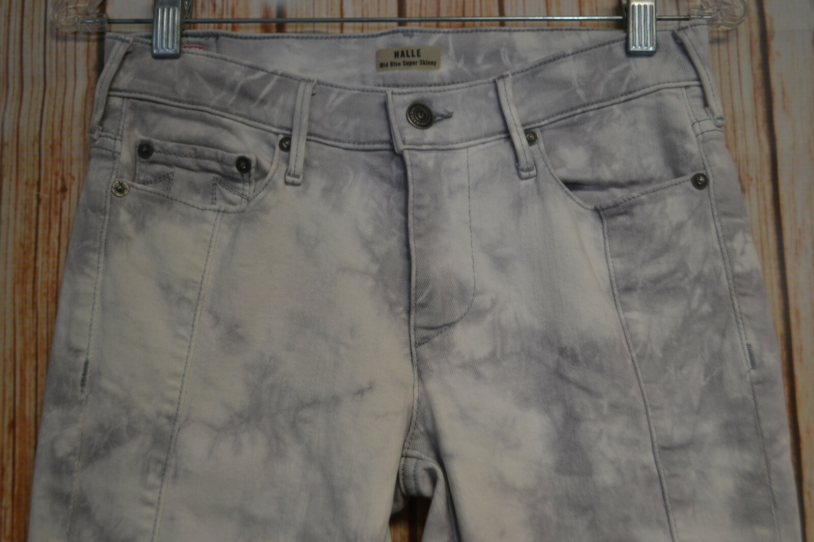 True Religion Women's Halle Mid Rise Super Skinny Moto Style Jeans Sz 27x29 thumbnail 5