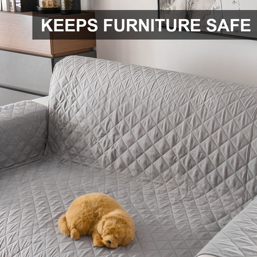 Double Seater Pet Sofa Protector Cover Quilted Couch Covers Water Resistant - Picture 9 of 13