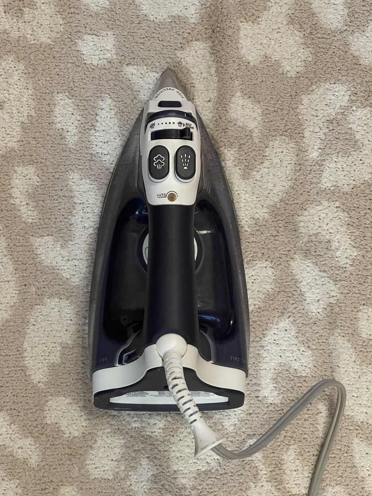 Rowenta DW8080 Pro Master Auto Shut Off Steam Iron, 330-Hole Sole Plate. 
