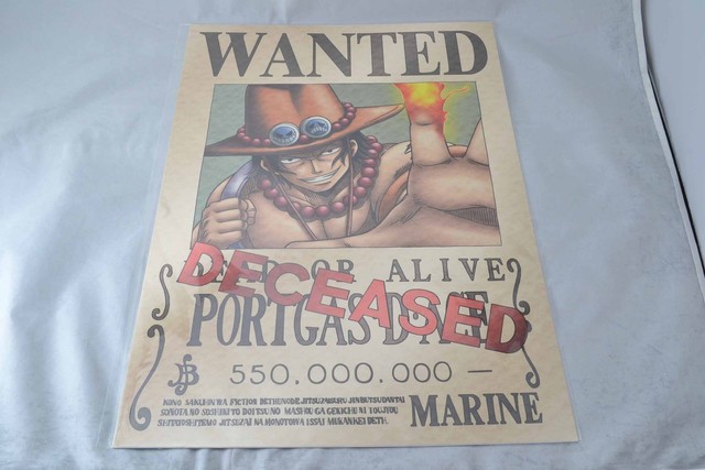 Mugiwara One Piece Wanted Portgas D Ace A3 Poster From Japan For Sale Online Ebay