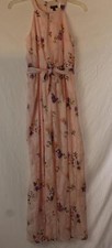 ZUNIE GIRLS PINK BLUSH FLORAL CHIFFON JUMPSUIT SLEEVELESS SZ 14 NWOT DHA239