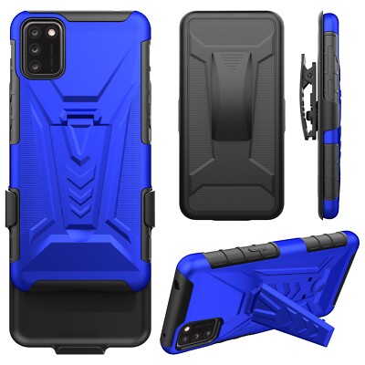 For Alcatel TCL A3X A600DL Case Holster Clip Stand Phone Cover + Tempered Glass