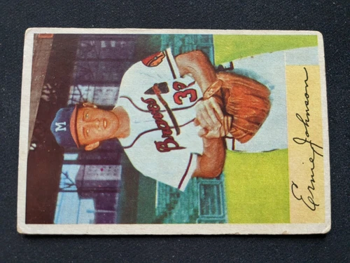 1954 Bowman Baseball Card # 144 Ernie Johnson RC - Milwaukee Braves (VG)