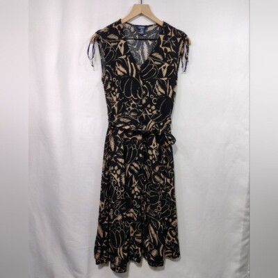 Chaps V-neck Floral Midi Dress Women's S Boho Retro 90s Y2K Cottagecore  Artsy | eBay