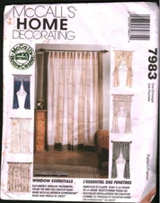 7983 Vintage UNCUT McCalls Pattern Donna Babylon Window Essentials treatments