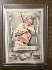 2021 Allen & Ginter Babe Ruth Historical Hits baseball insert card #HH-4 HOF