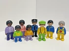 Vintage 1990 Geobra Playmobil 123 Figures Lot Of 8
