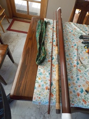Fenwick 8'' 10'' Salmon Steelhead Rod Fiberglass FS 89C with sock/tube NICE
