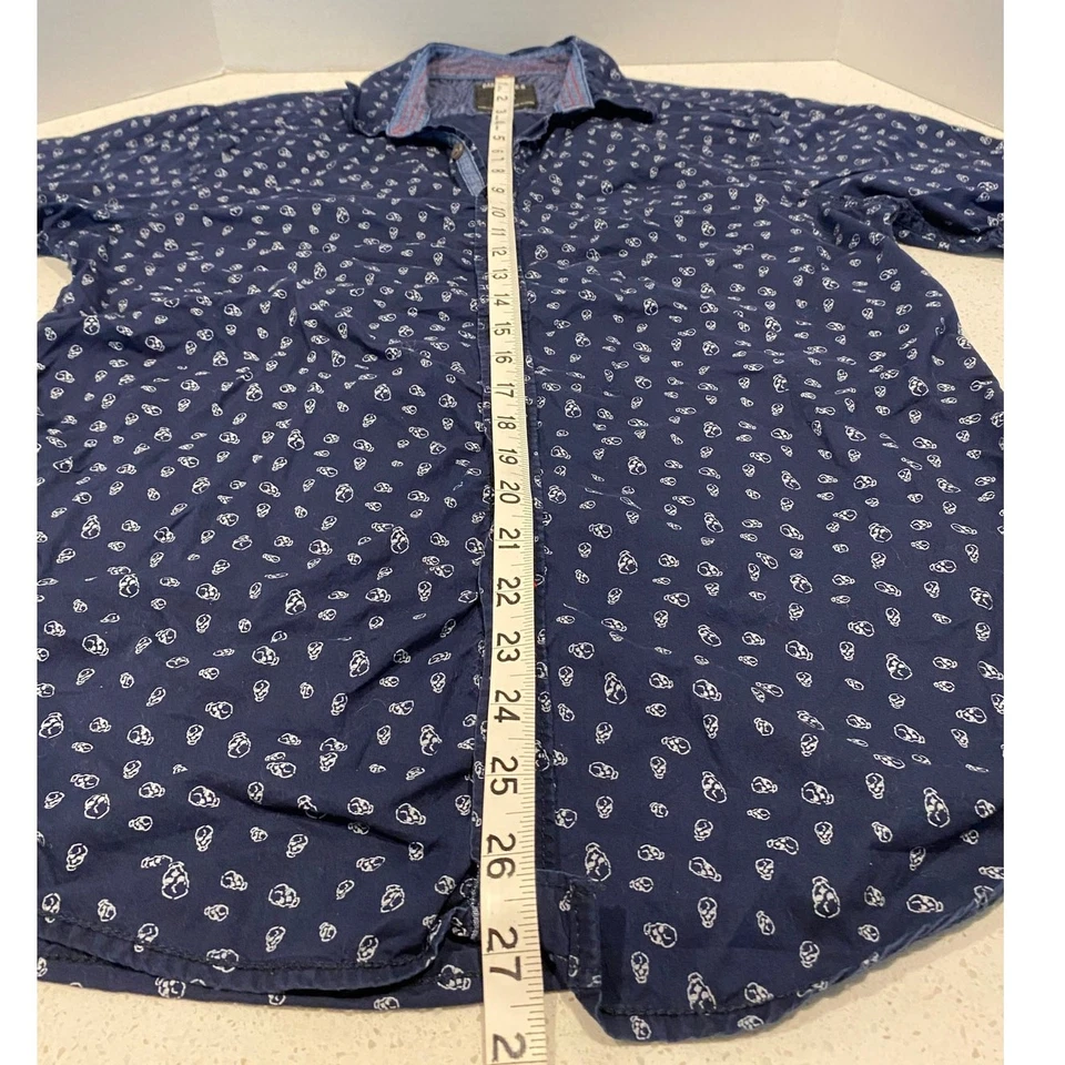 DarkBlack:8 мужчин темно-синий/белый дизайн кнопка вверх Siize M - Изображение 3 из 4