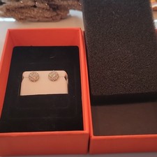 925 Sterling Silver Round 1ct Moissanite Stud...