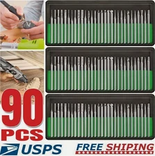 90 Pcs Diamond Rotary Burr Set for Glass Ceramic Metal,  Dremel Tool Carving Kit