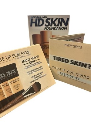 MAKE UP FOREVER SAMPLE CARDS X3 HD SKIN REBOOT & MATTE VELVET SKIN
