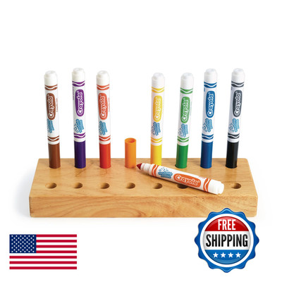 Colorations Wooden Marker Stand Holds 16 Crayola Markers Marker Storage Marker
