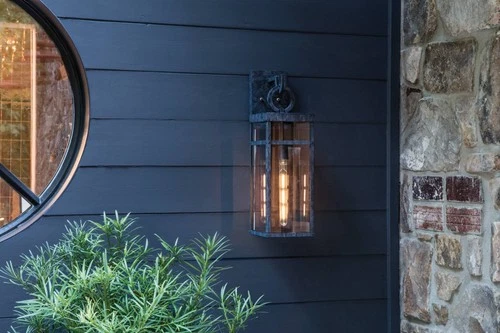 Hinkley Porter 22" High Aged Zinc Rectangular Glass Outdoor Wall Light - Picture 10 of 10