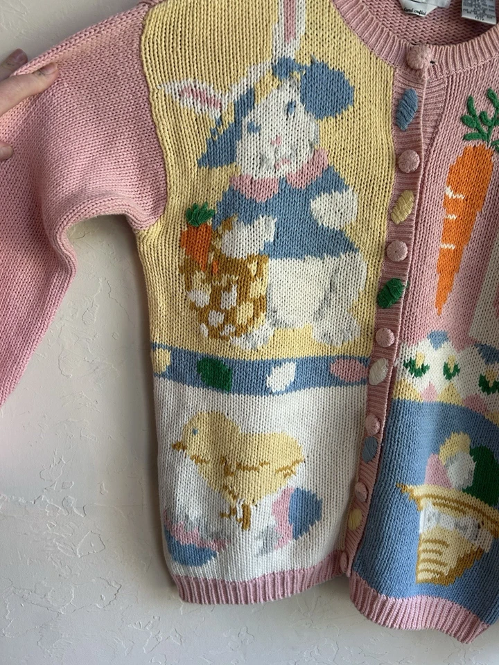 Cárdigan Suéter Vintage Alexandra Bartlett S Novedad Pascua Lindo Kawaii Abuela Foto 3 de 4