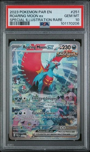PSA 10 GEM MINT 2023 PAR EN PARADOX RIFT ROARING MOON EX 251/182 SPECIAL IR 🔥🔥