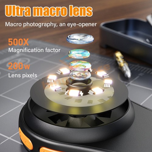 500X Microscopio Digitale Portatile 2.0" IPS Schermo a Colori,Lente di Ingrandimento Digitale. - Foto 4 di 19