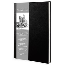 Hardcover Sketch Book 9" x 12", Sketchbook Drawing Pads, x black