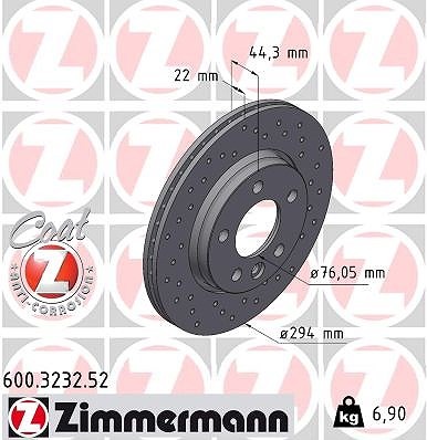 2x ZIMMERMANN Bremsscheibe Hinterachse u.a. für BENTLEY, VW