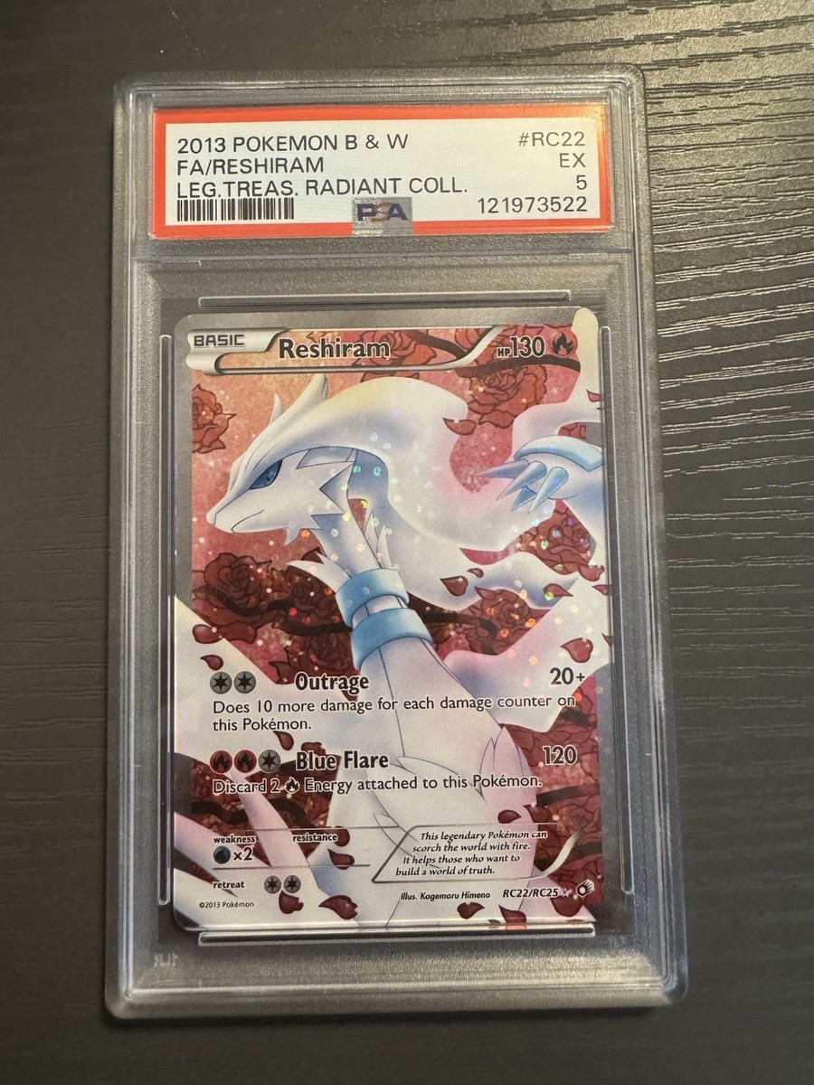 2013 Pokemon B&W Reshiram EX #RC22 Radiant Collection Card