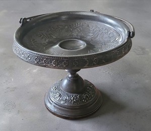 Antique "Brides Basket" Or Compote Made By Simpson,Hall,Miller Quadruple Plate