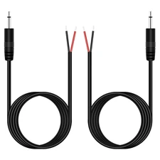 Fancasee 3.5Mm 1/8" to Speaker Wire, 2-Pack 6FT TS Mono 3.5Mm Male Jack to Bare 