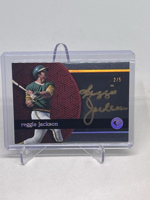 #ad 2024 Topps Diamond Icons Reggie Jackson Polychromatink Red Gold Ink Auto 5 $150.00