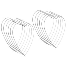 Dream Catcher Rings, 12 Pcs Metal Heart Shape Macrame Wreath Floral Hoop, Silver