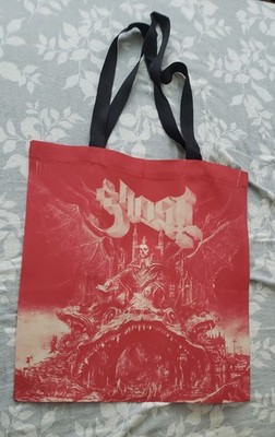 Ghost Prequelle Papa Emeritus Cardinal Copia Red Fabric Tote 15'' x 15'' NEW