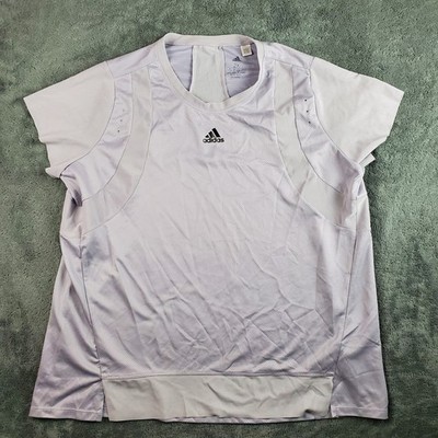 Adidas Shirt Womens 2X Purple Heat.rdy Tee T-Shirt Active Crew GL8208