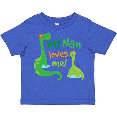 Inktastic My Nan Loves Me Grandson Dinosaur Toddler T-Shirt Nanny Nana Dino Kid