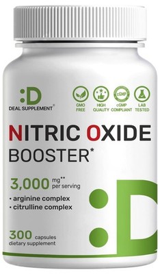 Nitric Oxide Supplement 3,000mg, 300 Capsules | 12-in-1 300 Count (Pack of 1)