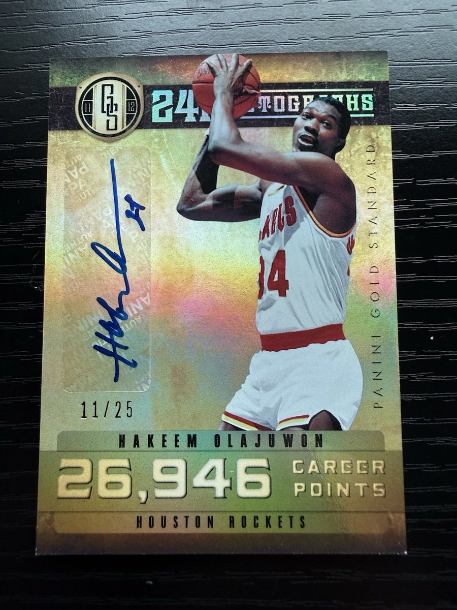 Panini Hakeem Olajuwon Basketball Autographed Sports Trading Cards