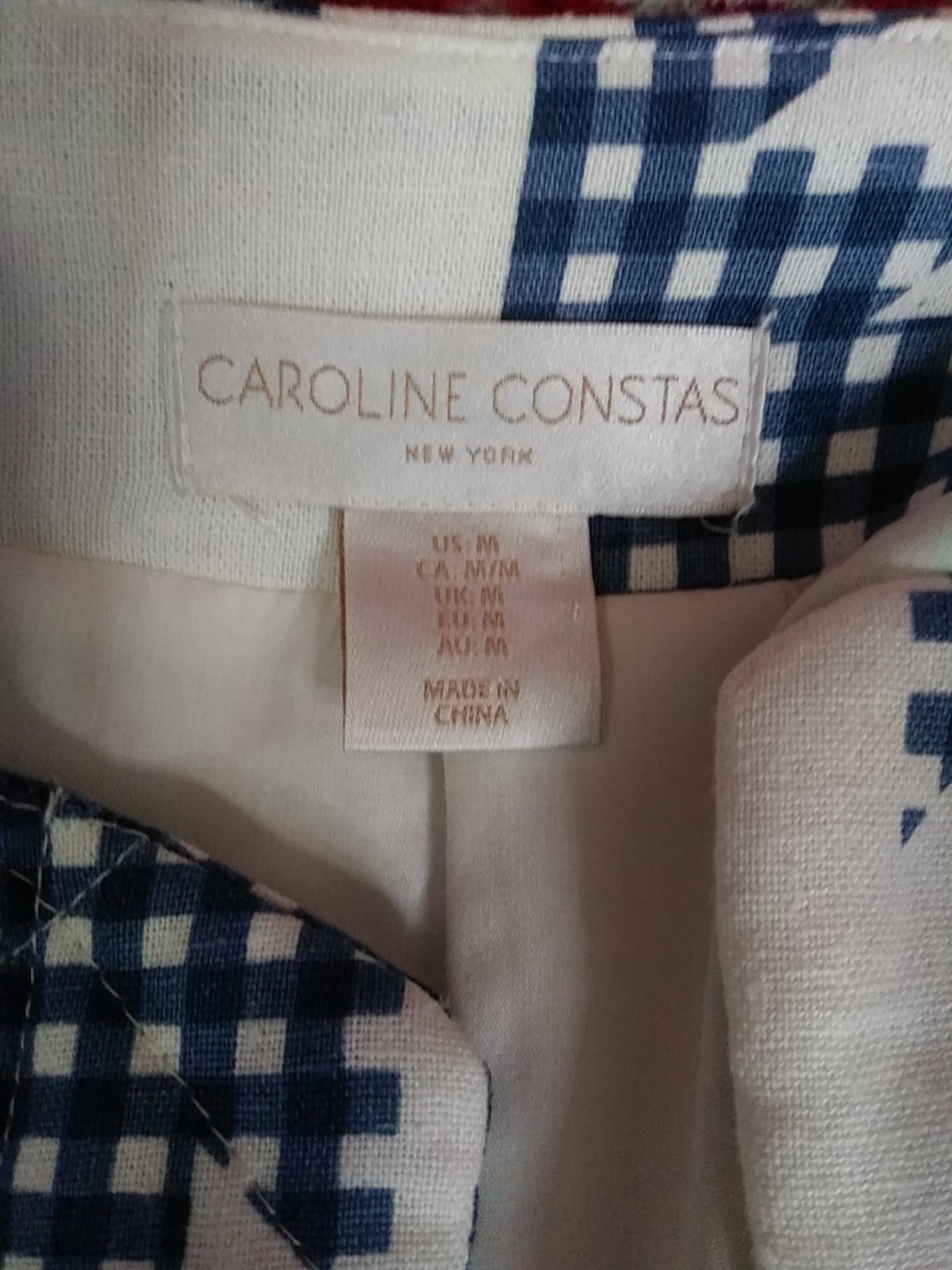 Caroline Constas Quilted Gingham Patchwork Jacket… - image 10