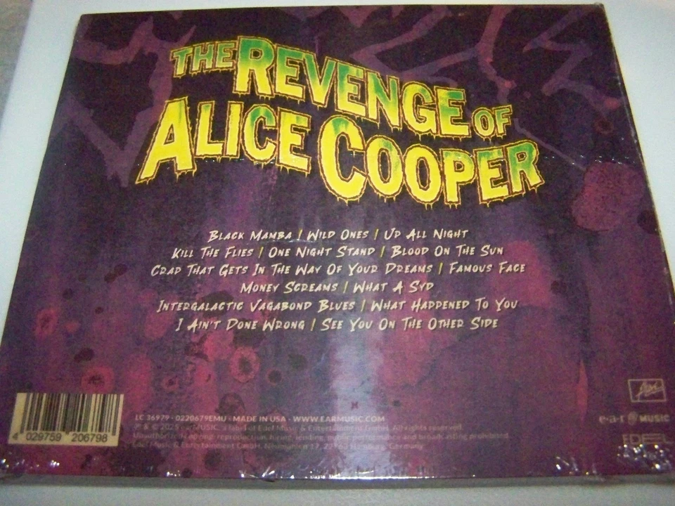 ALICE COOPER " THE REVENGE OF ALICE COOPER' WITH HIS ORIGINAL BAND CD BRAND NEW - Imagem 2 de 2