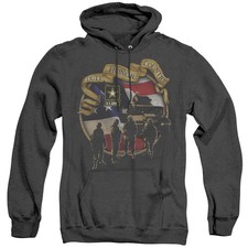 Army Duty Honor Country Mens Heather Hoodie Black Officially Licensed