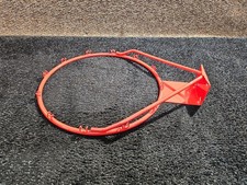 Replacement 19" Basketball Rim Heavy Duty 12 Galvanized Steel Net Hooks. Orange