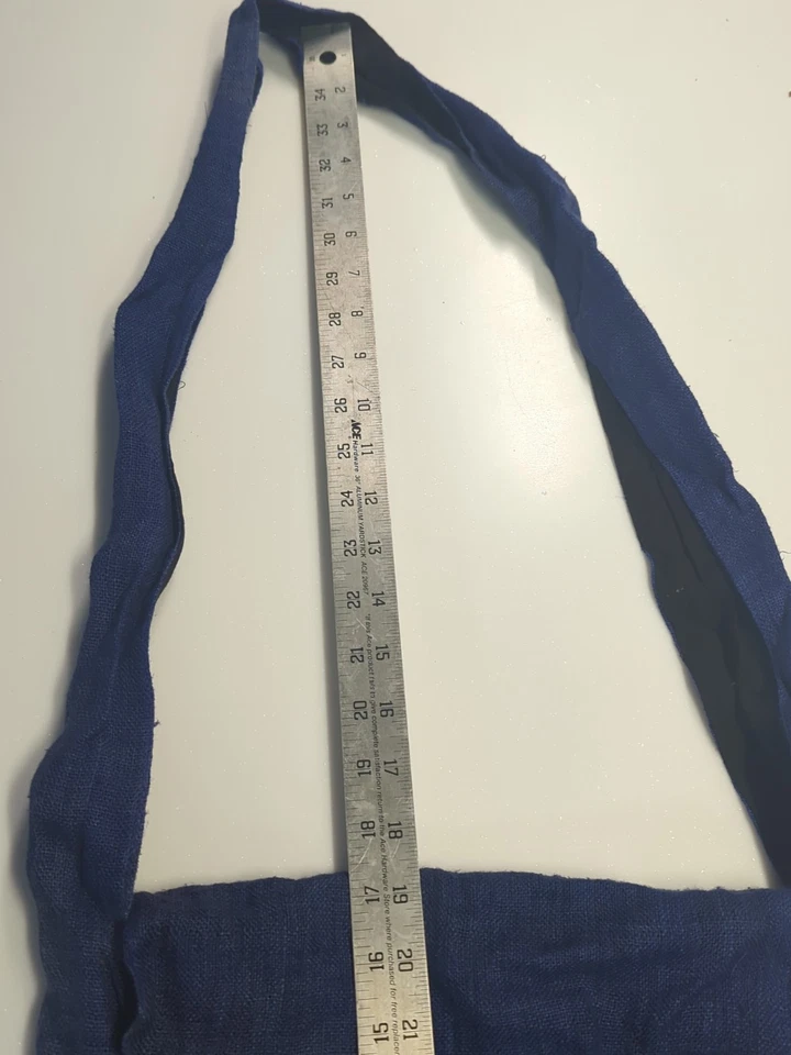 De Colección Natural 100% Cáñamo Libre de THC Boho Bandolera Cartera de Hombro Bolso para Laptop Shabby Foto 2 de 4