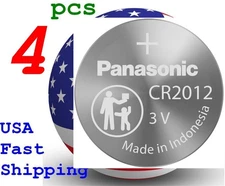 4 piece CR2012 LM2012 BR2012 2012 Panasonic bulk 3V Lithium Battery