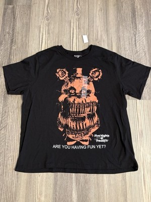 Five Nights at Freddy's Fazbear XXL T-shirt Black  Are You Having Fun Yet? NWT