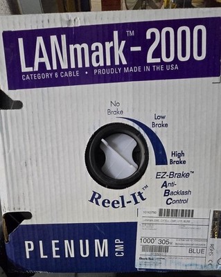 101763780 LANMark 2000 Premium Cat 6 Premium 4 pair UTP Cable, Blue, 1000ft Reel