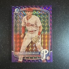 2025 Bowman Aidan Miller Chrome Prospects Purple Geometric Refractor /250
