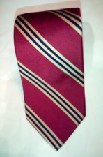 New Brooks Brothers Men's Red Silk Striped Tie  Width 3.25