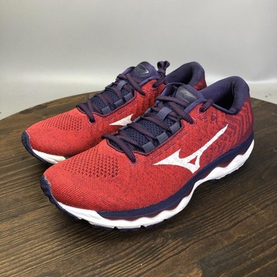 Mizuno Wave Sky Waveknit 3 Shoes Womens Size 9 Red Running Sneakers J1GD192502
