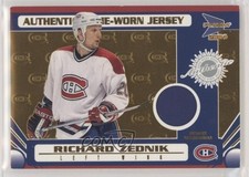 2003 Pacific Prism Authentic Game-Worn Jerseys /75 Richard Zednik #125 Patch 2u3