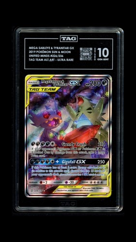 Mega Sableye & Tyranitar-GX graded TAG 10 for sale on eBay