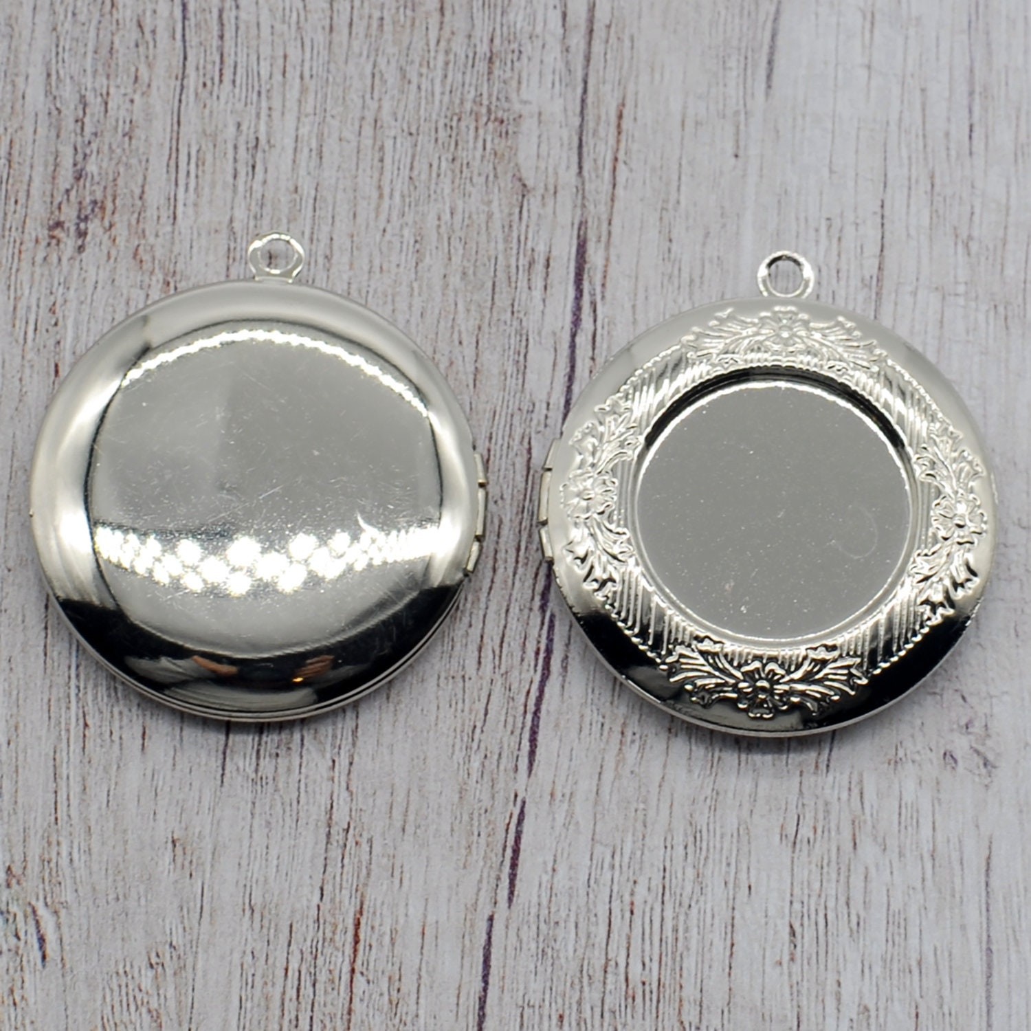 3PCS Brass Round Cabochon Locket Charm Pendant 32mm Fit 20mm Cab LMC12-04774