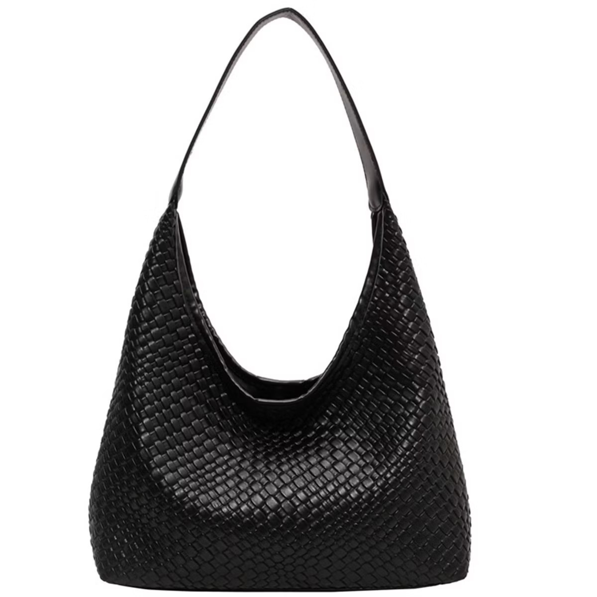 "Narwey Woven  Faux Vegan Leather Hobo Tote Shoulder Bag 16x4x.95\""