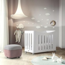 Lettino Culla Neonato in Legno con Ruote Bianco - BB Style Micuna